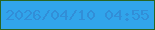 文字の大きさ：2、枠の色：296621、背景の色：31a5eb、文字の色：328ed7 無料ブログパーツのブログ時計