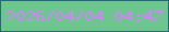 文字の大きさ：1、枠の色：296874、背景の色：6cc68d、文字の色：d383ff 無料ブログパーツのブログ時計