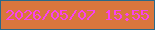 文字の大きさ：5、枠の色：296988、背景の色：d9763d、文字の色：f941ee 無料ブログパーツのブログ時計