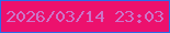 文字の大きさ：2、枠の色：296ceb、背景の色：ec116d、文字の色：cc74c8 無料ブログパーツのブログ時計