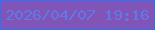 文字の大きさ：3、枠の色：2970fa、背景の色：8154b8、文字の色：5f79e6 無料ブログパーツのブログ時計