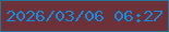 文字の大きさ：4、枠の色：297293、背景の色：6c3139、文字の色：118ce1 無料ブログパーツのブログ時計