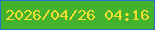 文字の大きさ：4、枠の色：2975cc、背景の色：43b22d、文字の色：f6de30 無料ブログパーツのブログ時計