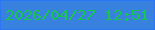 文字の大きさ：2、枠の色：2976f6、背景の色：3881de、文字の色：16c64e 無料ブログパーツのブログ時計