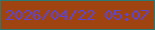 文字の大きさ：2、枠の色：297a73、背景の色：9f4411、文字の色：5f45ce 無料ブログパーツのブログ時計