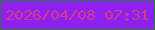文字の大きさ：3、枠の色：297b37、背景の色：8e20f0、文字の色：d13d8d 無料ブログパーツのブログ時計