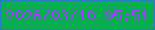 文字の大きさ：2、枠の色：297bc6、背景の色：0aad52、文字の色：9f3ffb 無料ブログパーツのブログ時計