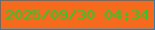 文字の大きさ：2、枠の色：297faf、背景の色：f66a1d、文字の色：23cc31 無料ブログパーツのブログ時計