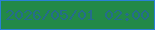 文字の大きさ：2、枠の色：2980d6、背景の色：228948、文字の色：256c8c 無料ブログパーツのブログ時計