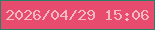 文字の大きさ：3、枠の色：298165、背景の色：e74c6f、文字の色：f4b8c1 無料ブログパーツのブログ時計