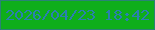 文字の大きさ：2、枠の色：298375、背景の色：0eae1b、文字の色：2a80b0 無料ブログパーツのブログ時計