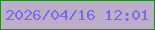 文字の大きさ：2、枠の色：298525、背景の色：bcadc9、文字の色：7b69ed 無料ブログパーツのブログ時計