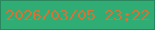 文字の大きさ：1、枠の色：29865d、背景の色：2fad74、文字の色：d87337 無料ブログパーツのブログ時計