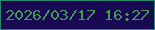 文字の大きさ：3、枠の色：29886b、背景の色：180952、文字の色：459958 無料ブログパーツのブログ時計