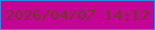 文字の大きさ：3、枠の色：2989e9、背景の色：c30494、文字の色：743628 無料ブログパーツのブログ時計