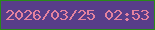 文字の大きさ：1、枠の色：298a18、背景の色：583d89、文字の色：e4829f 無料ブログパーツのブログ時計