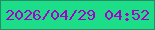 文字の大きさ：2、枠の色：298b66、背景の色：1cde89、文字の色：a403c7 無料ブログパーツのブログ時計