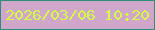 文字の大きさ：4、枠の色：298d77、背景の色：d0a7ca、文字の色：d4fe44 無料ブログパーツのブログ時計