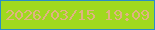 文字の大きさ：4、枠の色：298ec7、背景の色：a0d91f、文字の色：e0b382 無料ブログパーツのブログ時計