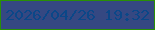 文字の大きさ：3、枠の色：298f05、背景の色：354882、文字の色：0b4788 無料ブログパーツのブログ時計