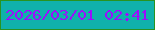 文字の大きさ：2、枠の色：299320、背景の色：10b1ab、文字の色：9d0dfc 無料ブログパーツのブログ時計