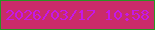 文字の大きさ：4、枠の色：299423、背景の色：ca2b6a、文字の色：c518e7 無料ブログパーツのブログ時計