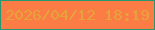 文字の大きさ：2、枠の色：299672、背景の色：fb7d45、文字の色：e6a33a 無料ブログパーツのブログ時計