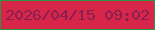 文字の大きさ：3、枠の色：29973e、背景の色：d72649、文字の色：88204f 無料ブログパーツのブログ時計