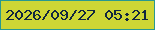 文字の大きさ：1、枠の色：299890、背景の色：ced635、文字の色：11263f 無料ブログパーツのブログ時計