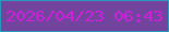 文字の大きさ：2、枠の色：2998bb、背景の色：72449d、文字の色：cf20da 無料ブログパーツのブログ時計