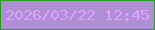 文字の大きさ：3、枠の色：299c22、背景の色：af8ed5、文字の色：daa6f8 無料ブログパーツのブログ時計