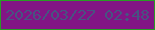 文字の大きさ：1、枠の色：299c25、背景の色：821585、文字の色：475481 無料ブログパーツのブログ時計