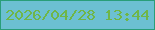 文字の大きさ：3、枠の色：299e79、背景の色：6cc0d2、文字の色：6fb648 無料ブログパーツのブログ時計