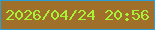 文字の大きさ：3、枠の色：299fd6、背景の色：a06f29、文字の色：a8f33a 無料ブログパーツのブログ時計