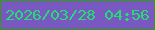 文字の大きさ：2、枠の色：29a108、背景の色：7958c2、文字の色：21df71 無料ブログパーツのブログ時計