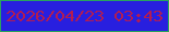 文字の大きさ：5、枠の色：29a25f、背景の色：281fdf、文字の色：b21c52 無料ブログパーツのブログ時計