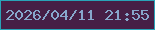 文字の大きさ：4、枠の色：29a3b8、背景の色：461f46、文字の色：87a7cc 無料ブログパーツのブログ時計