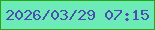 文字の大きさ：5、枠の色：29a50e、背景の色：6cebb8、文字の色：4b4db0 無料ブログパーツのブログ時計
