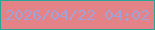 文字の大きさ：3、枠の色：29a596、背景の色：e38388、文字の色：a0a2d8 無料ブログパーツのブログ時計