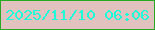 文字の大きさ：1、枠の色：29a823、背景の色：e2c2bf、文字の色：1ffdd8 無料ブログパーツのブログ時計