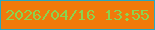 文字の大きさ：1、枠の色：29a8c1、背景の色：f17a0b、文字の色：8bd44f 無料ブログパーツのブログ時計