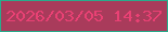 文字の大きさ：4、枠の色：29ab8b、背景の色：a93b5b、文字の色：e94174 無料ブログパーツのブログ時計