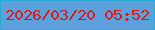 文字の大きさ：2、枠の色：29abda、背景の色：5da1dc、文字の色：da1a18 無料ブログパーツのブログ時計