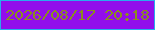 文字の大きさ：2、枠の色：29abed、背景の色：920eeb、文字の色：8a8e1e 無料ブログパーツのブログ時計