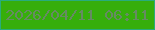 文字の大きさ：5、枠の色：29ac7c、背景の色：36ae0b、文字の色：668b63 無料ブログパーツのブログ時計