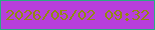 文字の大きさ：2、枠の色：29ac83、背景の色：b73fdb、文字の色：928912 無料ブログパーツのブログ時計