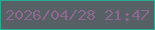 文字の大きさ：3、枠の色：29ac8f、背景の色：576065、文字の色：8d688e 無料ブログパーツのブログ時計
