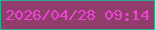 文字の大きさ：3、枠の色：29ac90、背景の色：913d6c、文字の色：ed43d9 無料ブログパーツのブログ時計