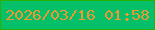 文字の大きさ：1、枠の色：29b203、背景の色：05c068、文字の色：ee9734 無料ブログパーツのブログ時計