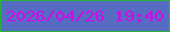 文字の大きさ：1、枠の色：29b339、背景の色：566bc2、文字の色：d207eb 無料ブログパーツのブログ時計